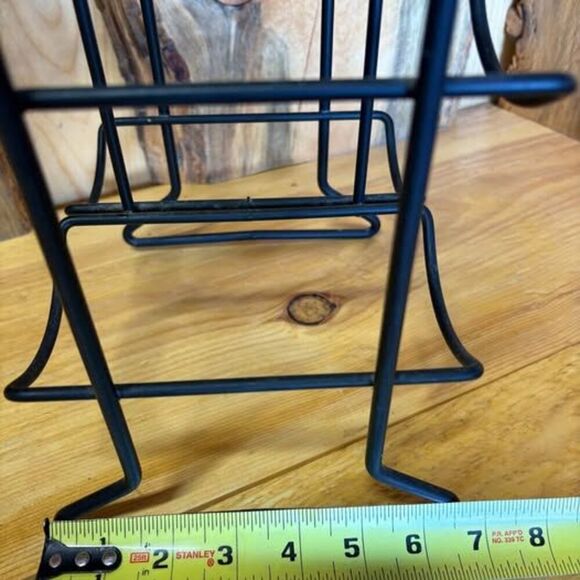 Black countertop metal wine rack - 6 bottles - Picture 5 of 7